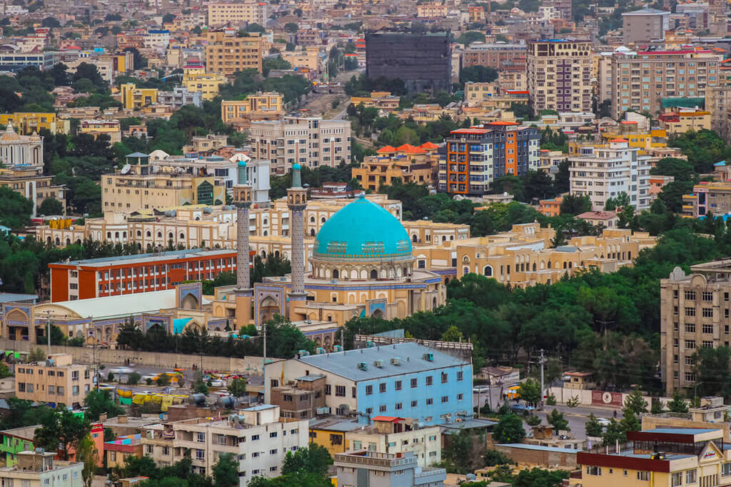 A blue mosque in Kabul