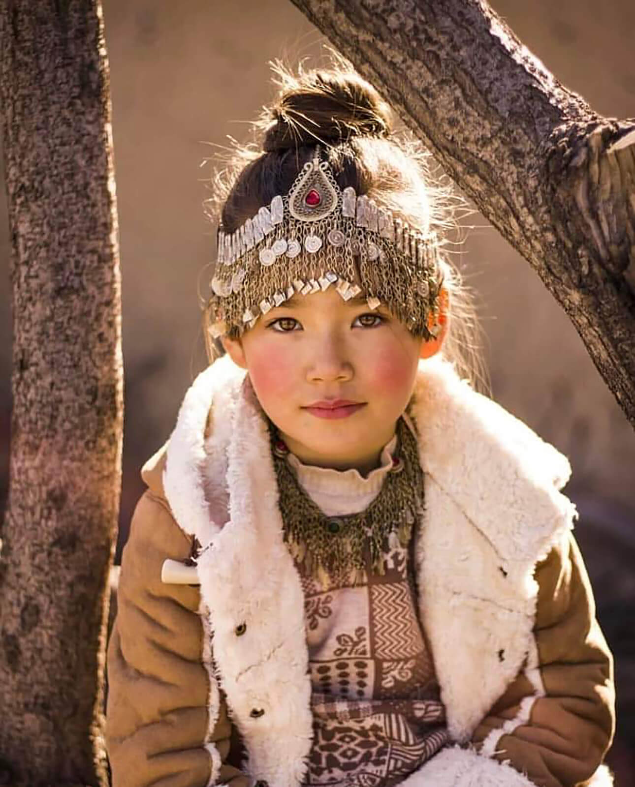 Hazara girl in traditional Hazaragi Clothes